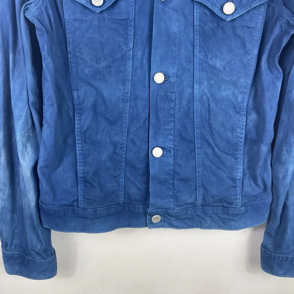 Monfrère Dean Denim Jean Jacket Women Size M Indigo‎ Blue Dipped Dye Unisex
